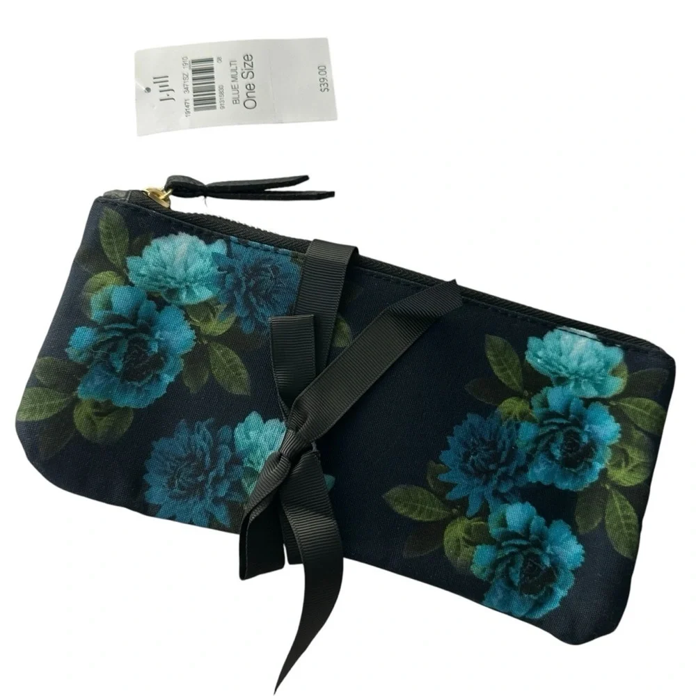 J. Jill Gift Set: Floral Cosmetic Zipper Pouch and Matching Journal